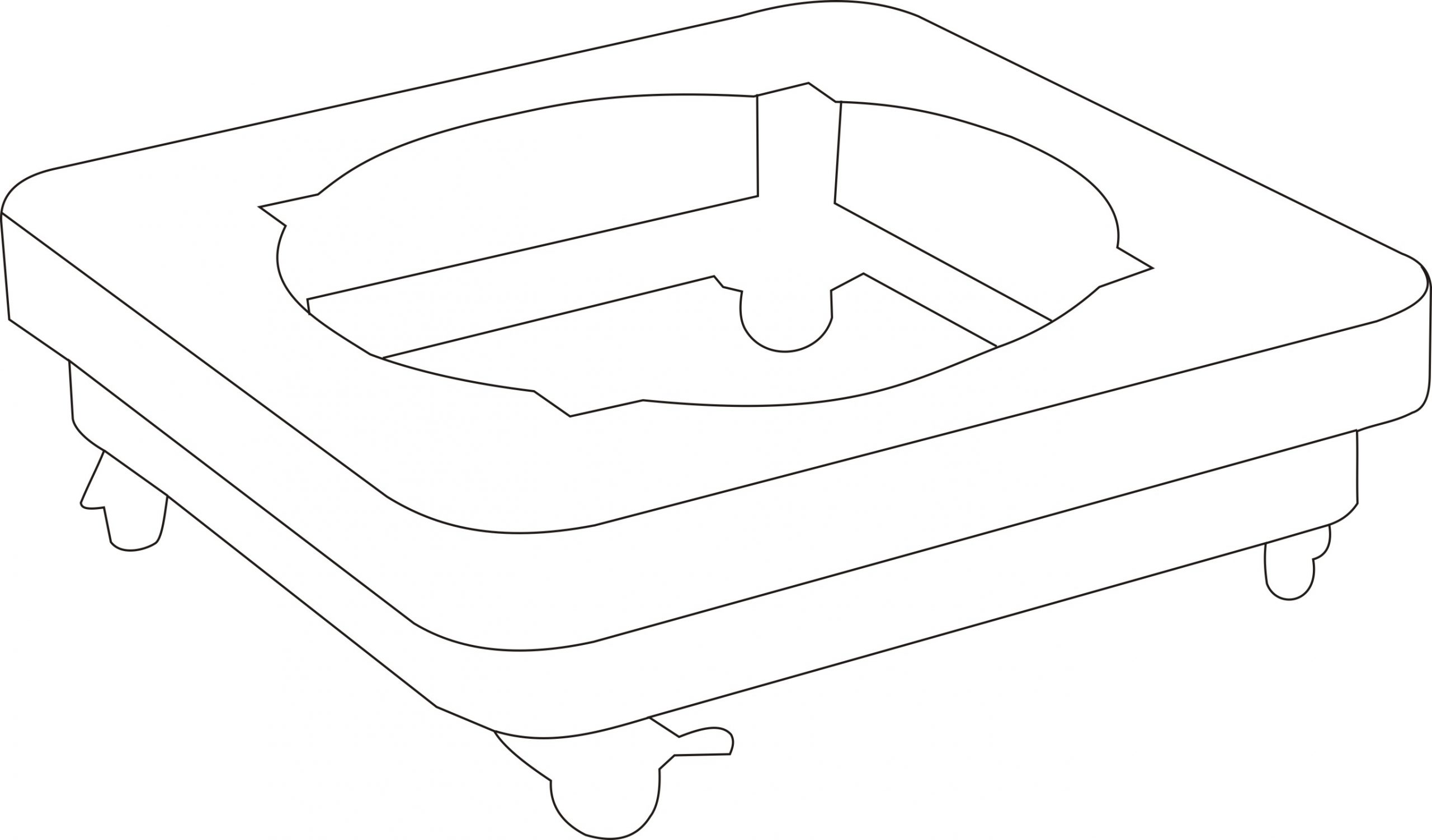 Dimension for Pedicure Trolley with Foot Sink