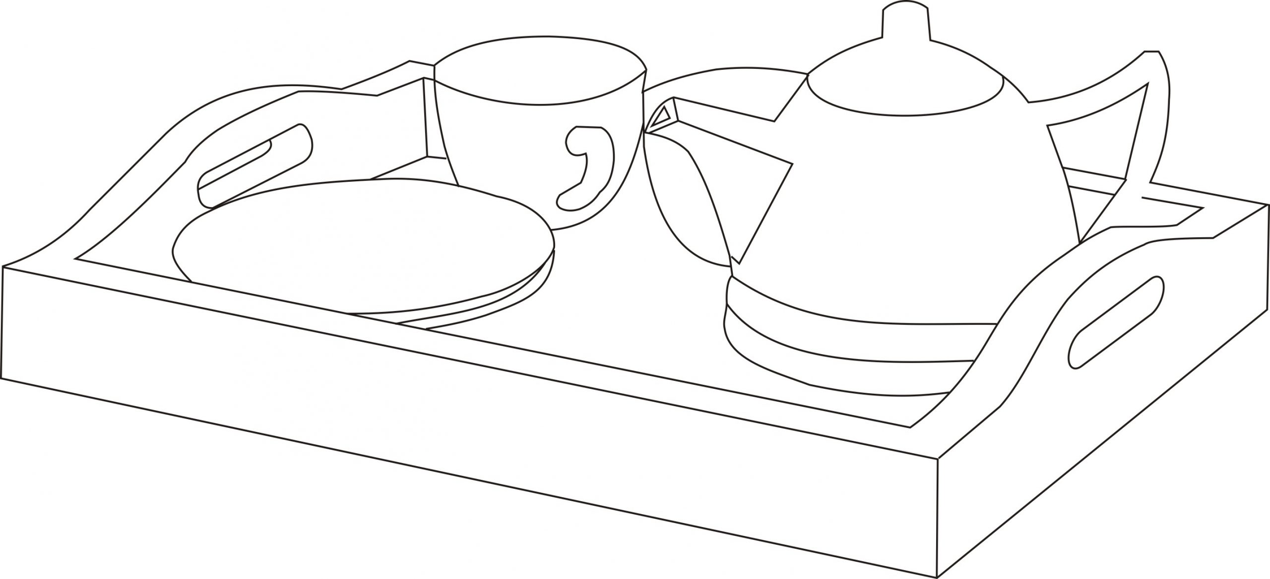 Dimension for Tray For Tea Pot & Saucer Dimension for Tray For Tea Pot & Saucer