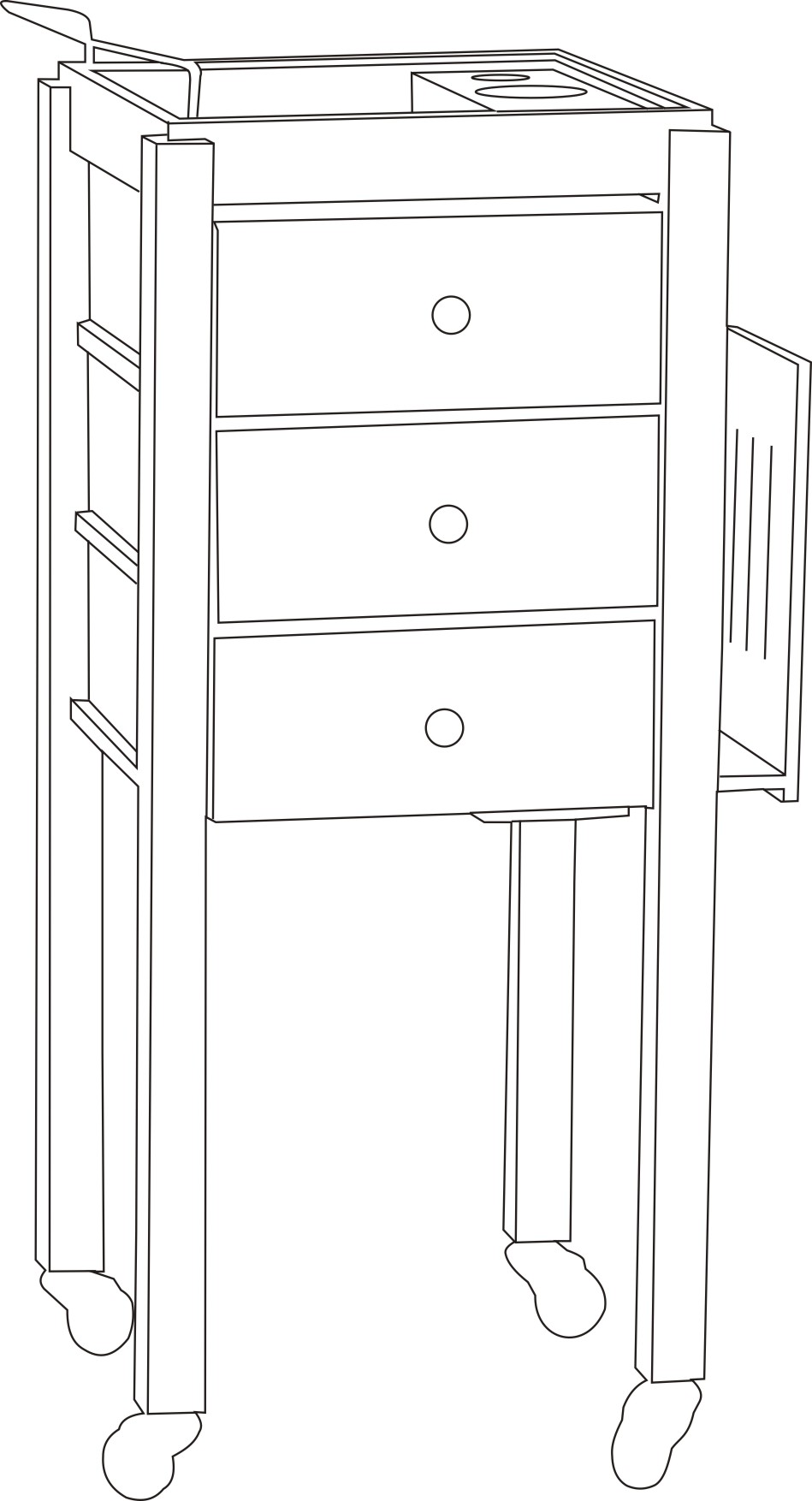Dimension for Barber Trolley